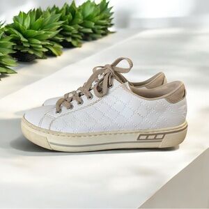 Rieker Sneaker Shoes White Lace Up Pumps Flat Trainers Cushioned Comfy Sz 8.5
